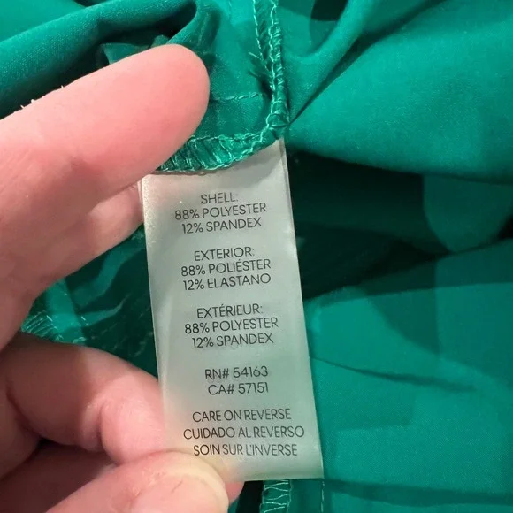 Calvin Klein Women's Green Sleeveless V-Neck Wide Leg Jumpsuit Size 4 Career - Picture 8 of 13